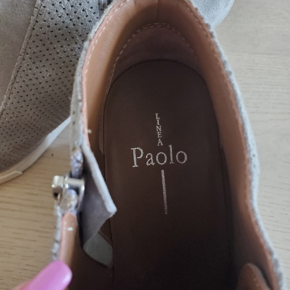 LIANA PAOLO-sz.7, Grey wedge suede booties - Picture 5 of 6